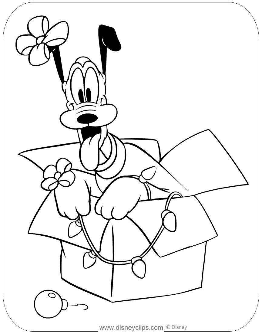 Mickey mouse friends christmas coloring pages