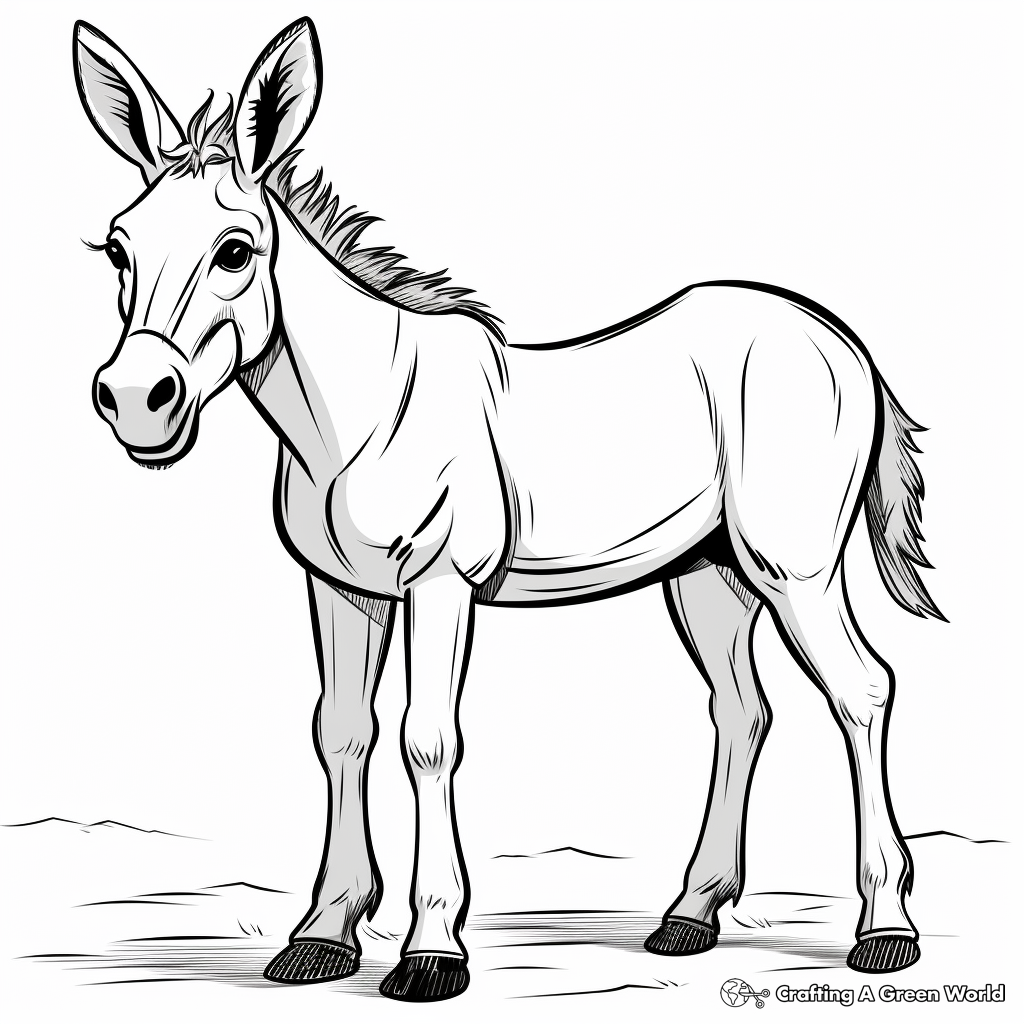 Donkey coloring pages