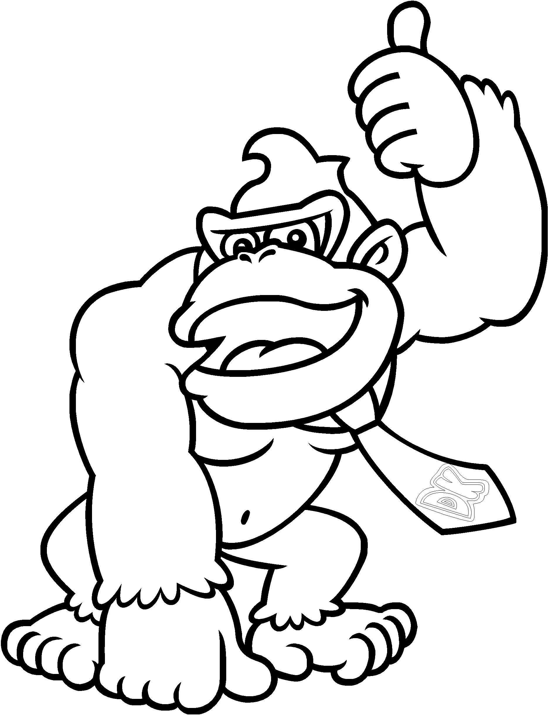 Donkey kong coloring pages