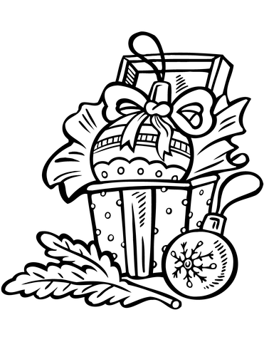 Christmas ornaments coloring page free printable coloring pages