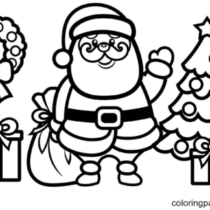 Santa claus coloring pages printable for free download