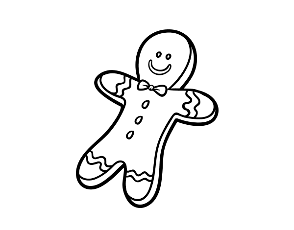 A christmas cookie coloring page