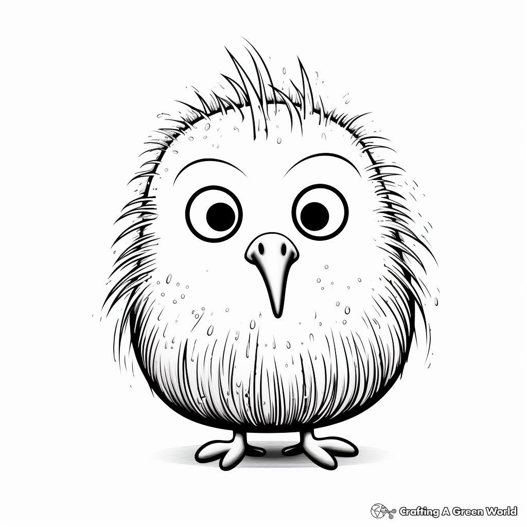 Kiwi bird coloring pages