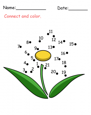 Flower connect the dots activity connect the dots dot worksheets free printable activities