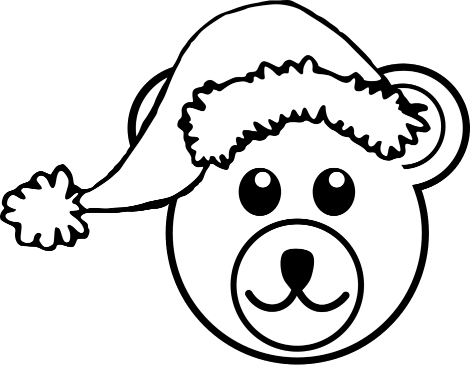 Santa hat coloring page printable for free download