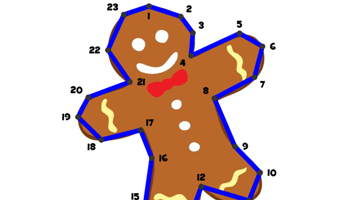 Gingerbread dot to dot puzzle play gingerbread dot to dot puzzle on