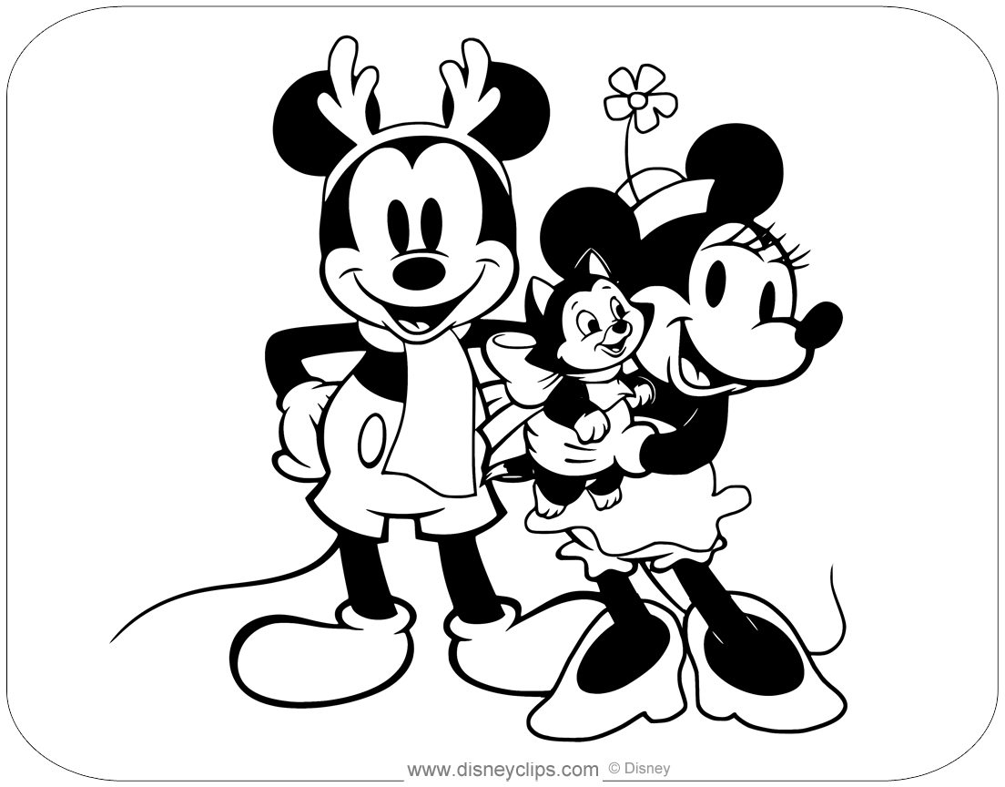 Mickey mouse friends christmas coloring pages