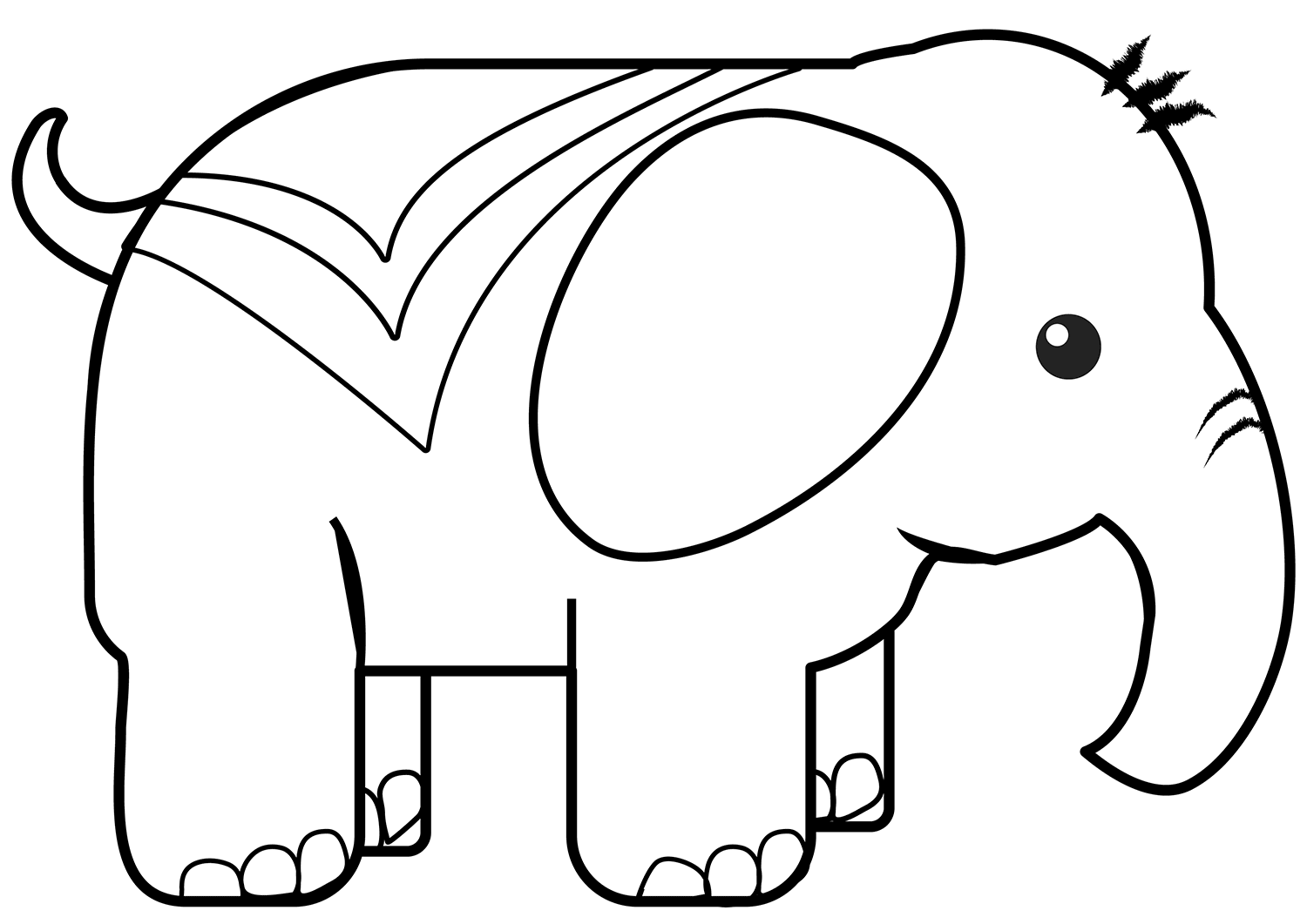 Elephant printable template free printable papercraft templates