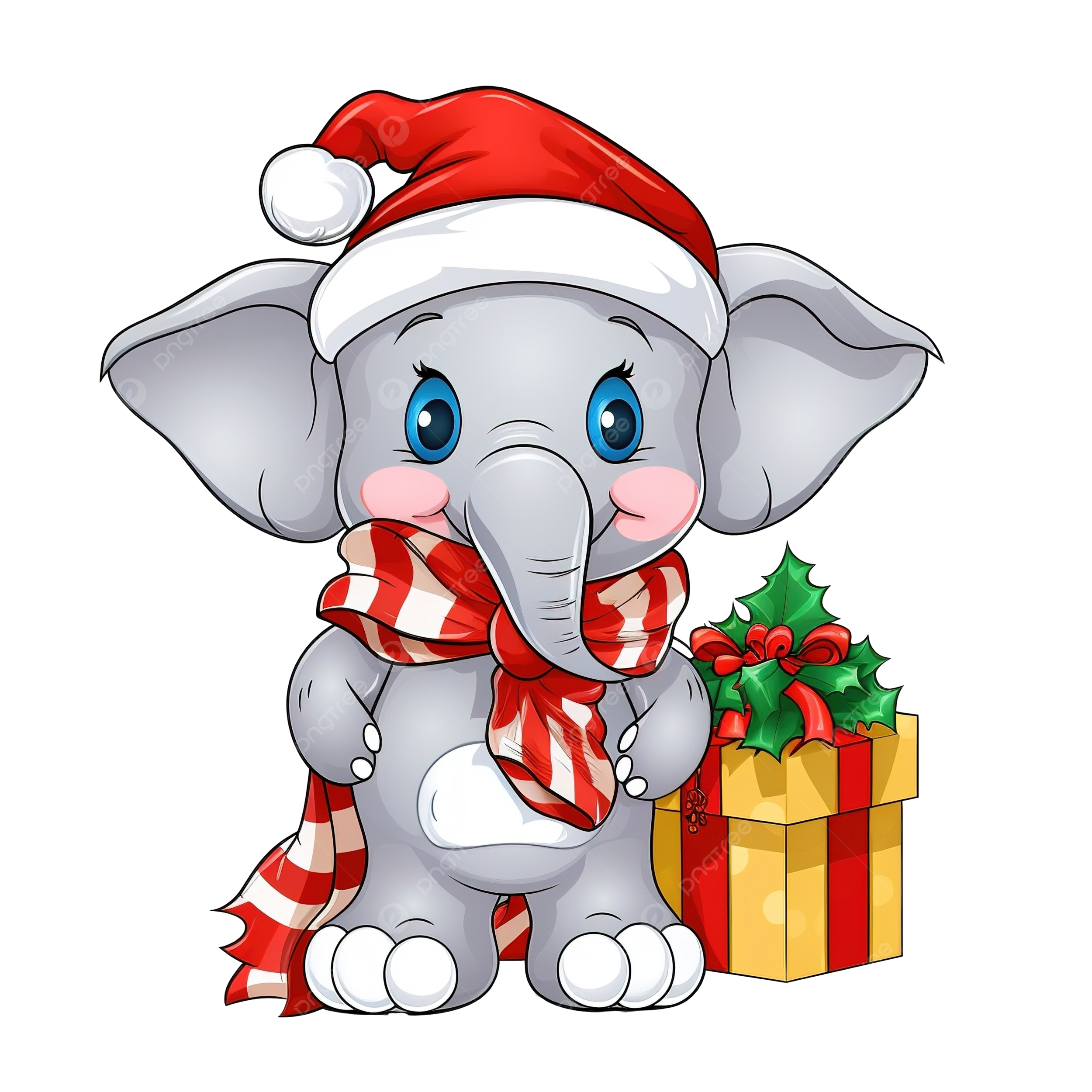 Coloring book with a cute elephant christmas characters using santa hat and scarf inside the house coloring christmas coloring cute elephant png transparent image and clipart for free download