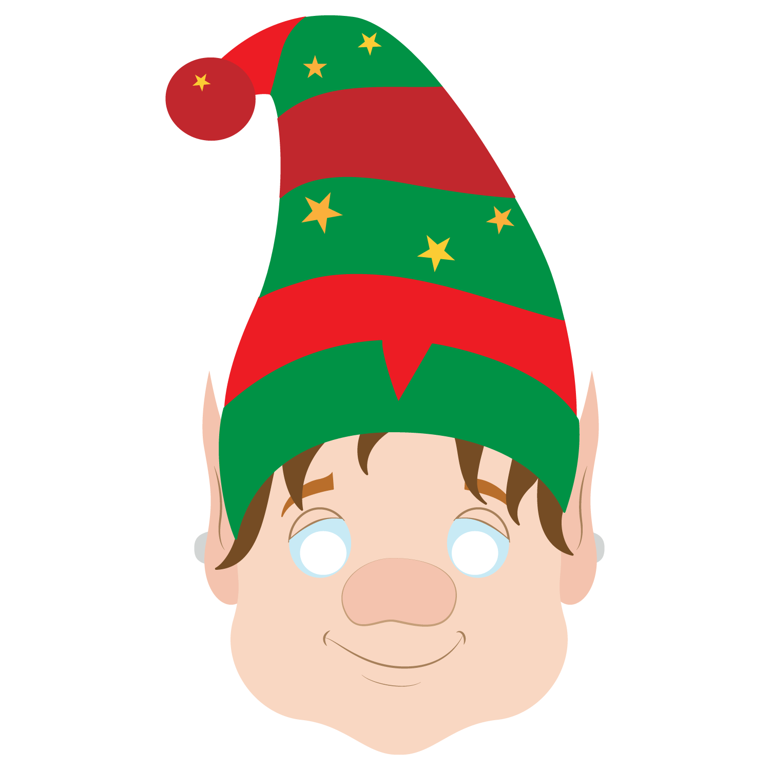 Christmas elf mask template free printable papercraft templates