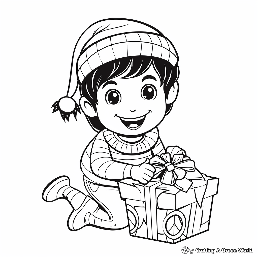 Elf on the shelf coloring pages