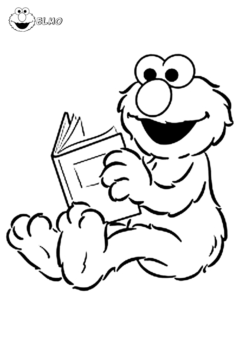 Elmo sesame street coloring book for kids to print and online