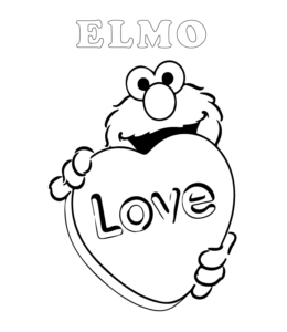 Easy sesame street elmo coloring pages playing learning