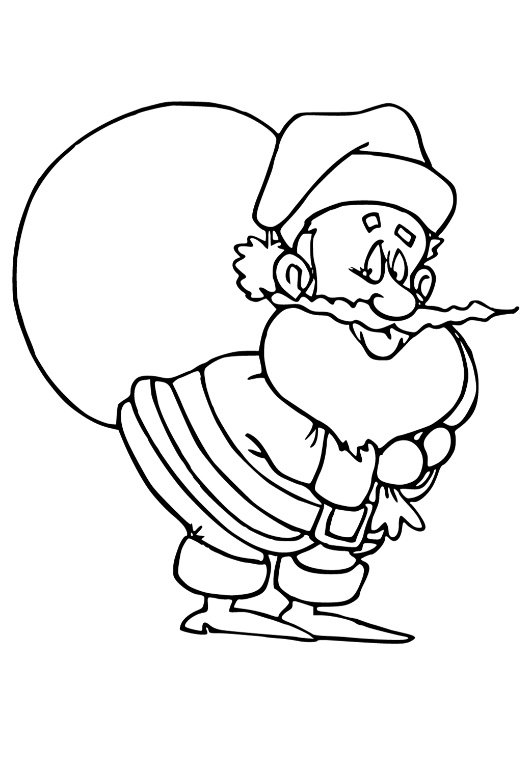 Free printable christmas mustache coloring page for adults and kids
