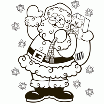 Creative fun with father christmas colouring pictures