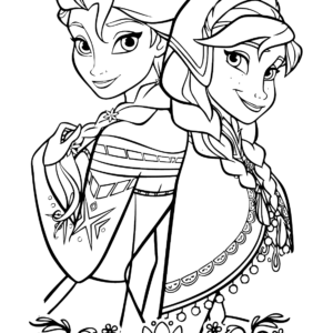 Elsa and anna coloring pages printable for free download