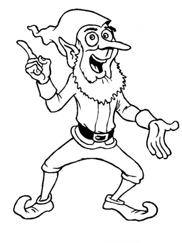 An old elf coloring page color luna christmas elf christmas tree coloring page book clip art