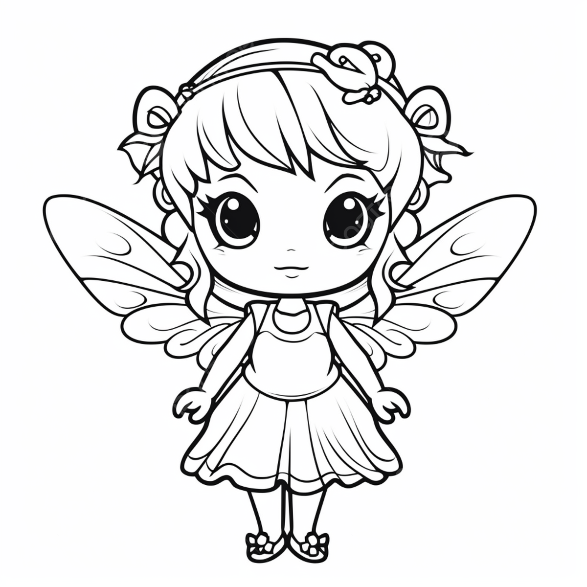 Easy fairy outline png transparent images free download vector files