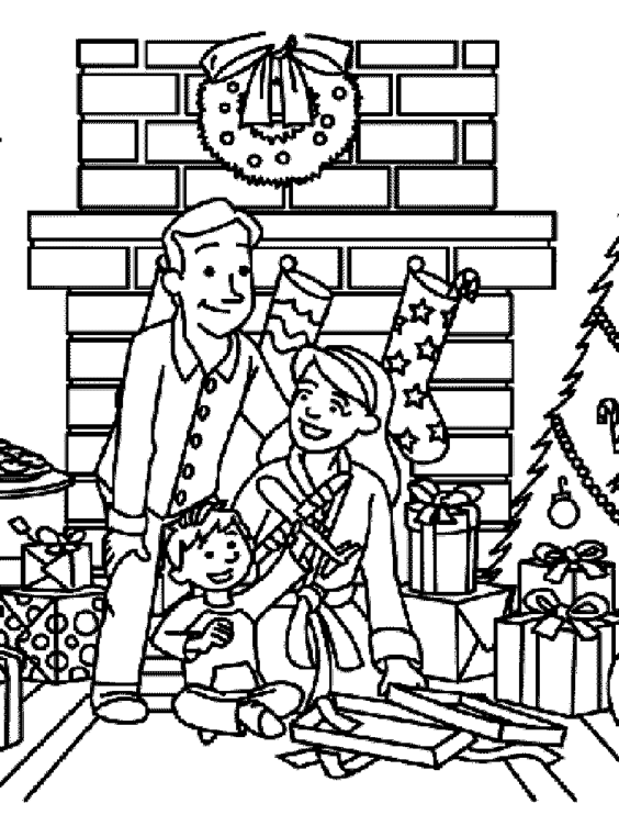 Time for presents coloring page