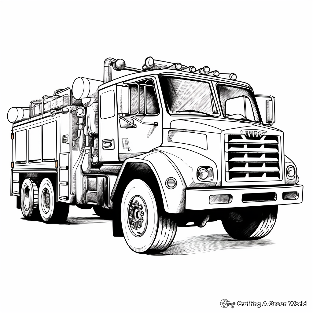 Fire truck coloring pages