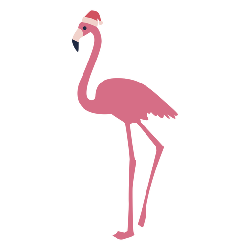 Christmas flamingo flat png svg design for t