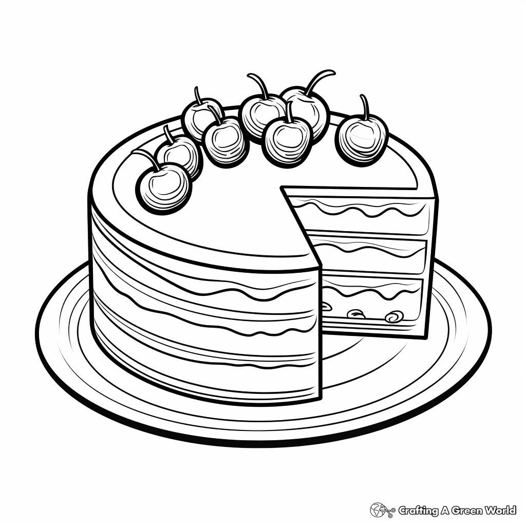 Dessert coloring pages