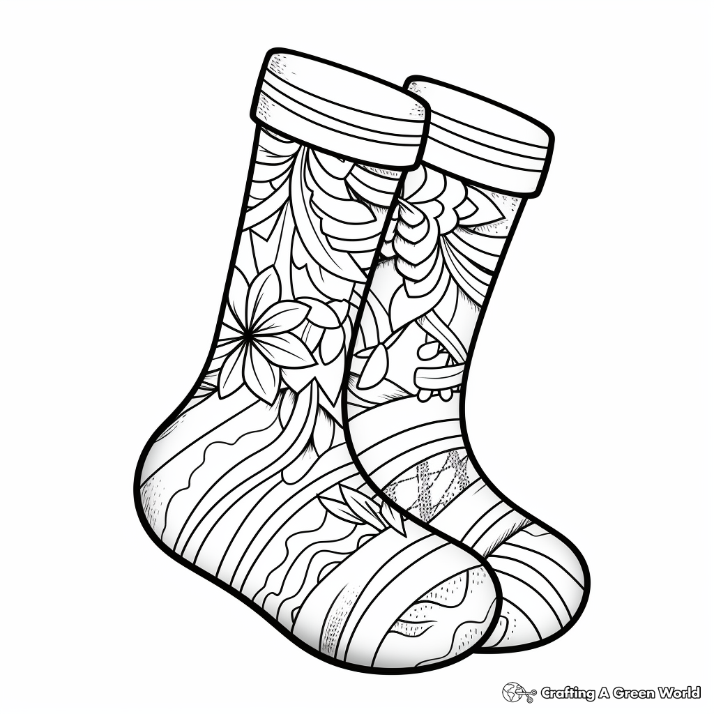 Socks coloring pages