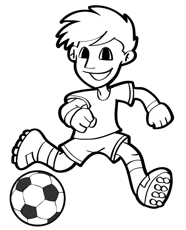 Football player coloring page