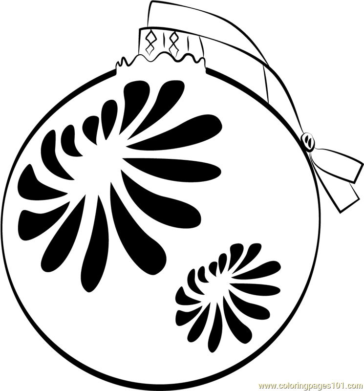 Christmas ornament coloring page for kids