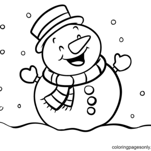 Snowman coloring pages printable for free download