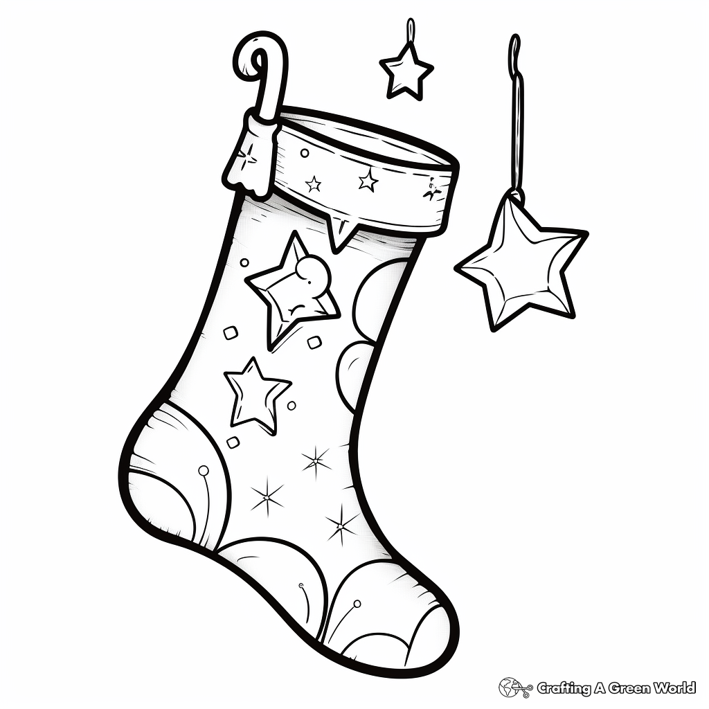 Stocking coloring pages