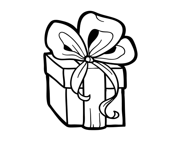 Christmas gift coloring page