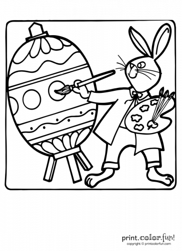 Cute easter bunny coloring pages at