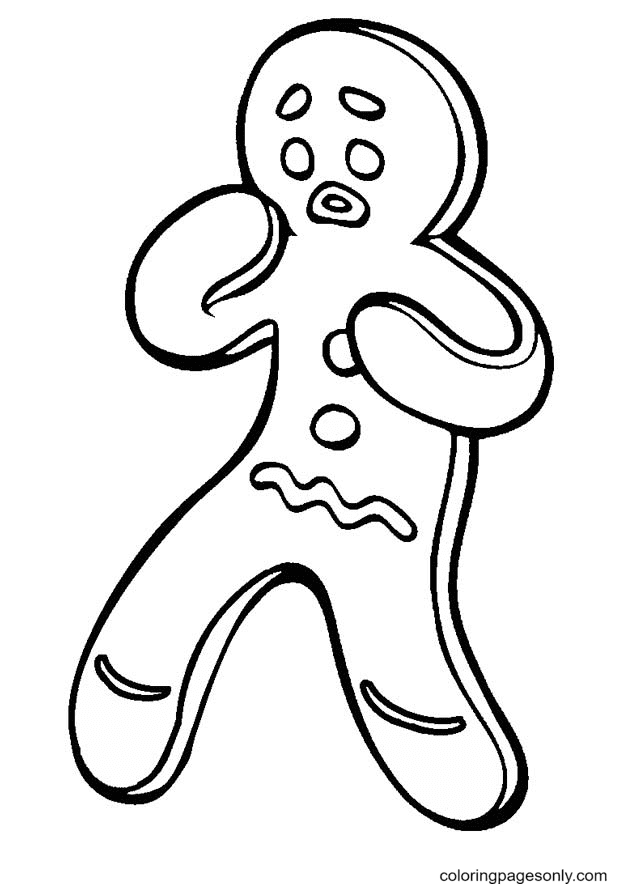 Gingerbread man coloring pages printable for free download