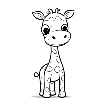 Giraffe art vector design images giraffe line art for coloring book giraffe drawing giraffe sketch coloring book png image for free download