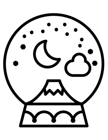 Christmas snow globe coloring page free printable coloring pages