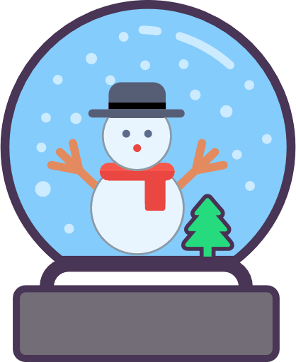 Snow globe color icon png and svg vector free download