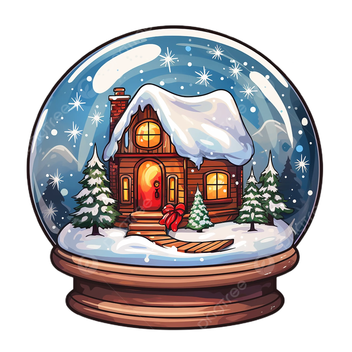 Snow globe png vector psd and clipart with transparent background for free download