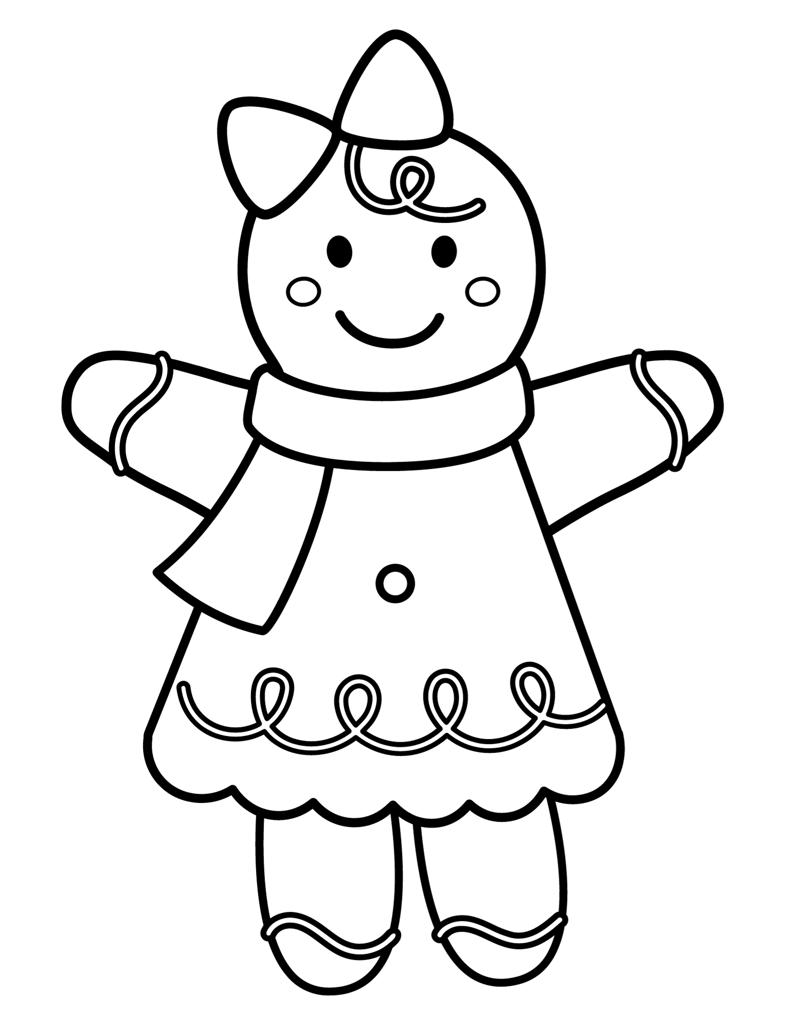 Gingerbread christmas coloring pages