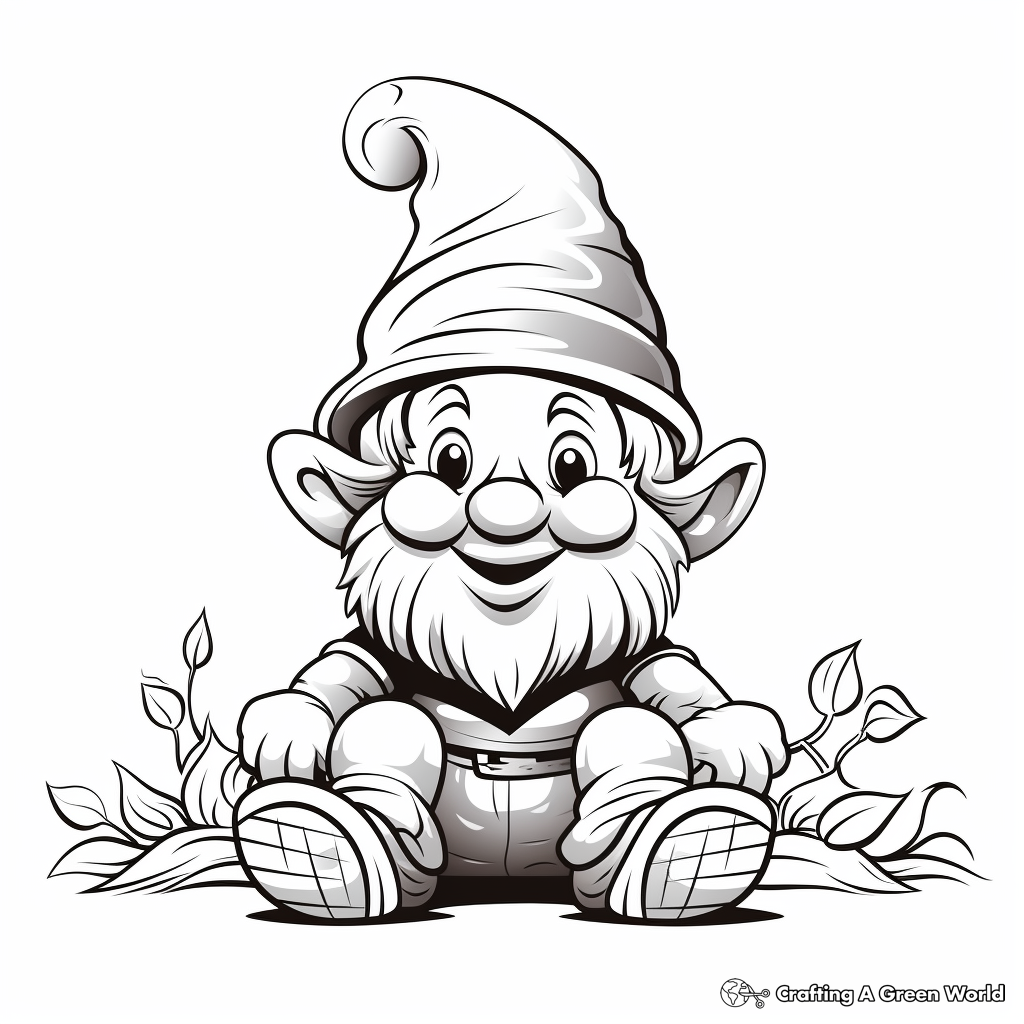 Gnome coloring pages