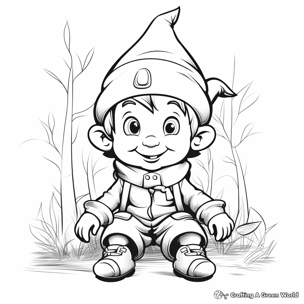 Gnome coloring pages