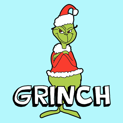 How to draw the grinch from dr seuss with easy step by step drawing lesson