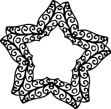 Free coloring clipart stars transparent