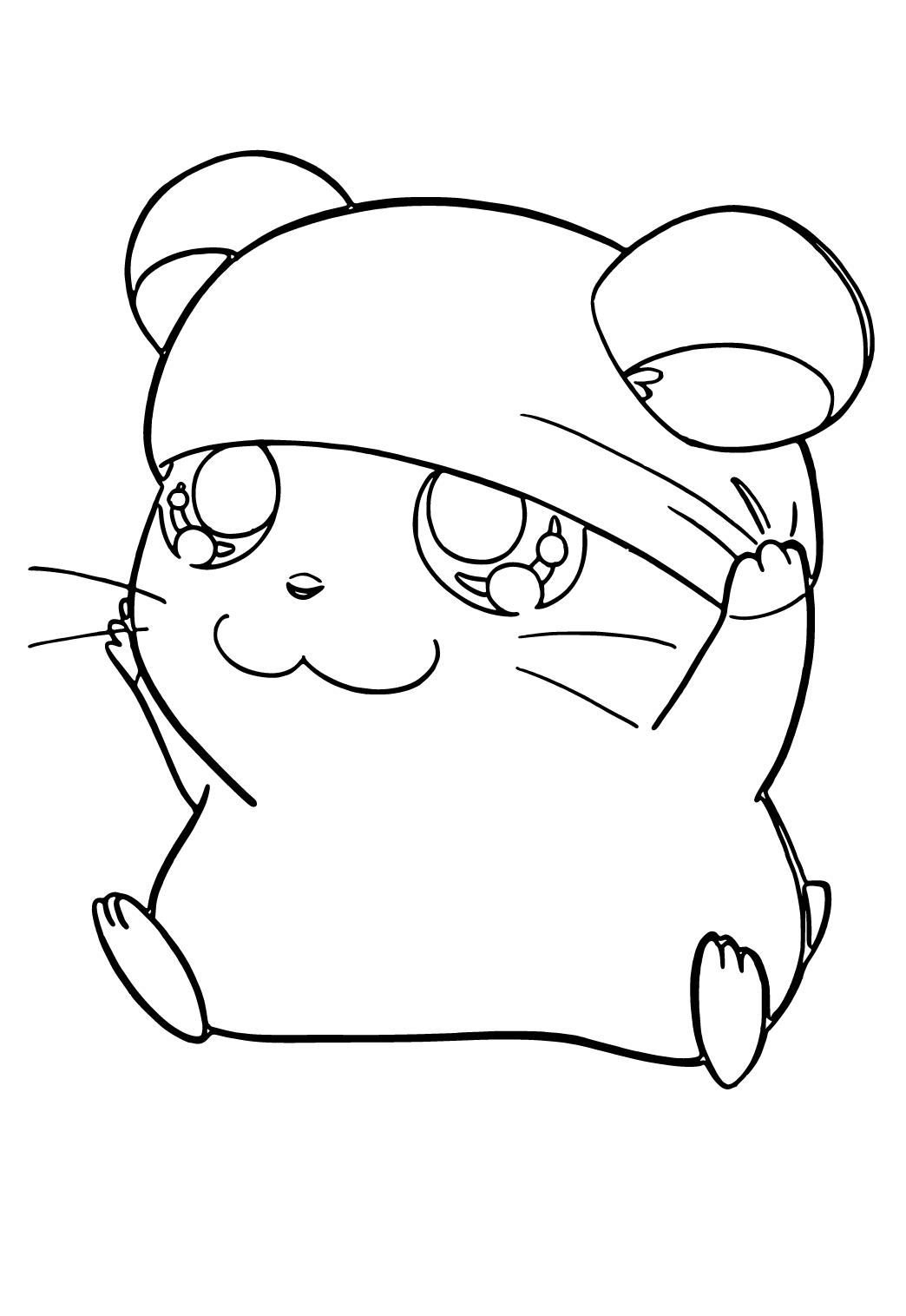 Free printable hamster cute coloring page sheet and picture for adults and kids girls and boys