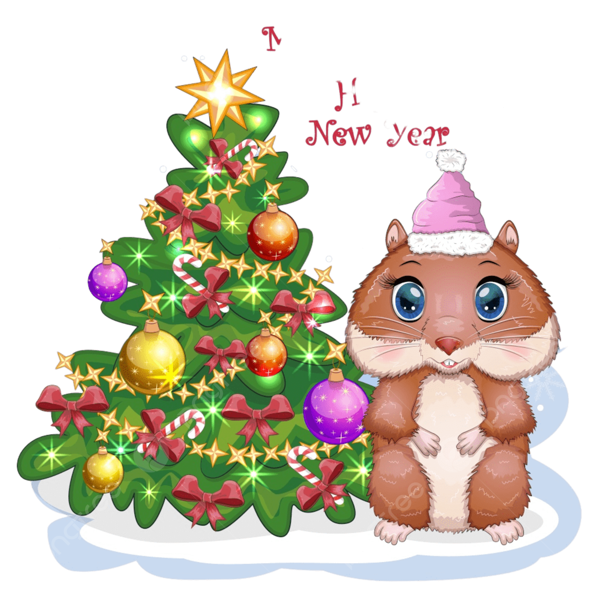 Santa hamster png transparent images free download vector files