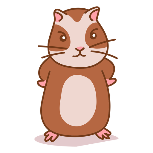 Angry cute hamster color png svg design for t