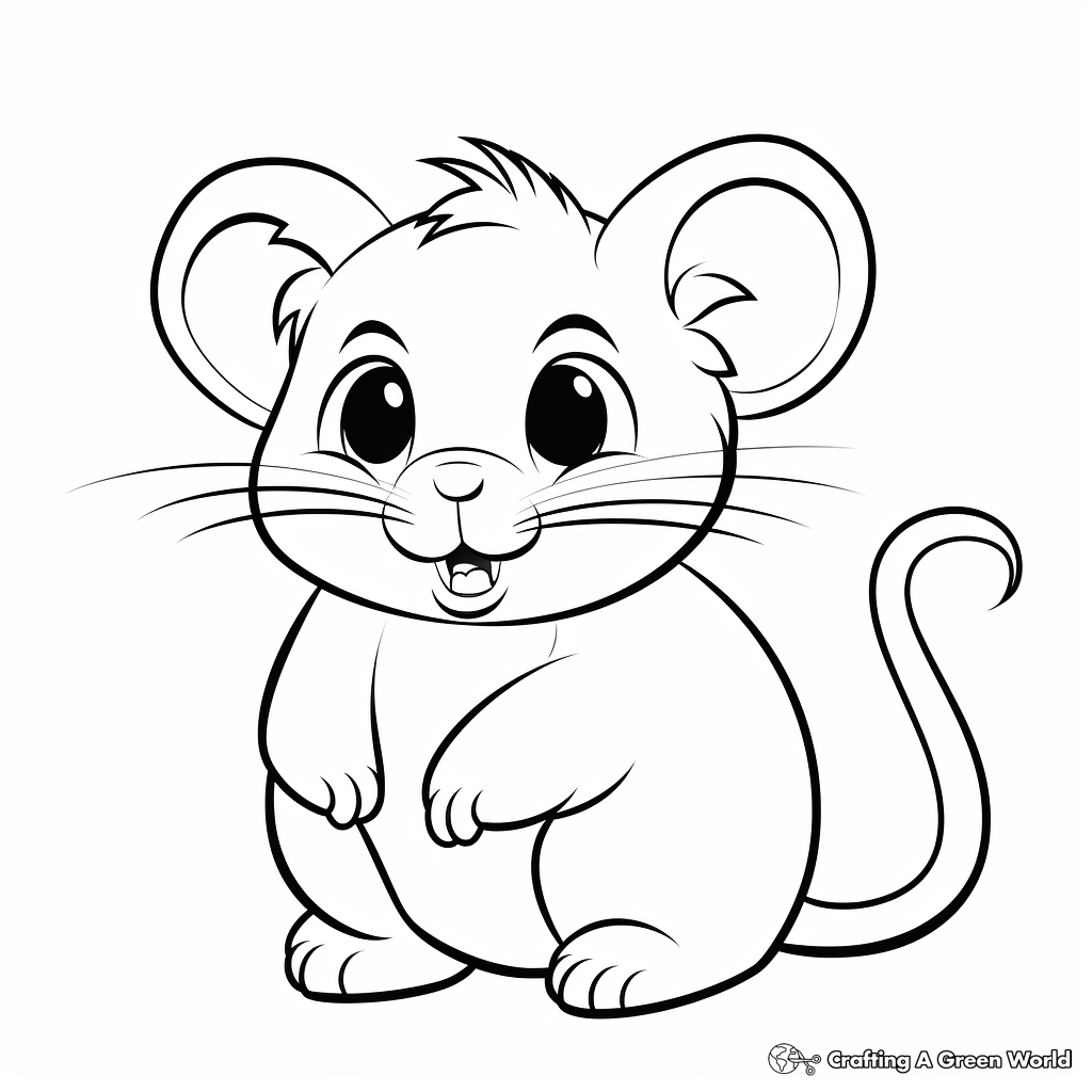 Realistic hamster coloring pages