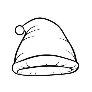 Coloring pages of a christmas hat outline sketch drawing vector christmas drawing wing drawing hat drawing png and vector with transparent background for free download