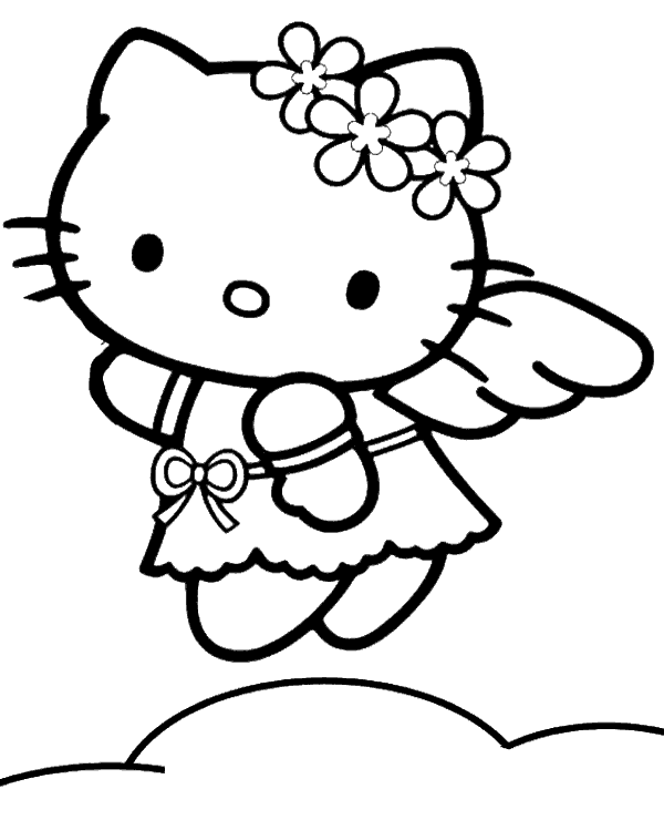 Hello kitty angel printable picture