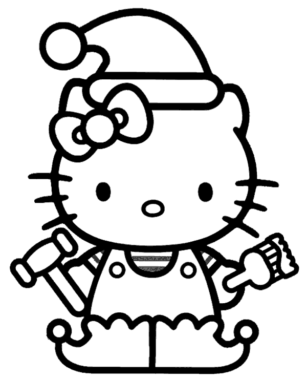 Big hello kitty coloring sheets